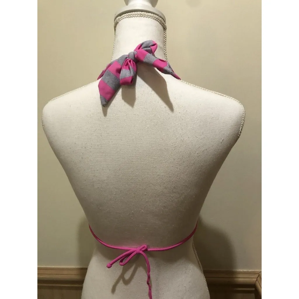 SO  ~ Bikini Top ~ Pink And Gray  ~ Size X-Small - Image 3