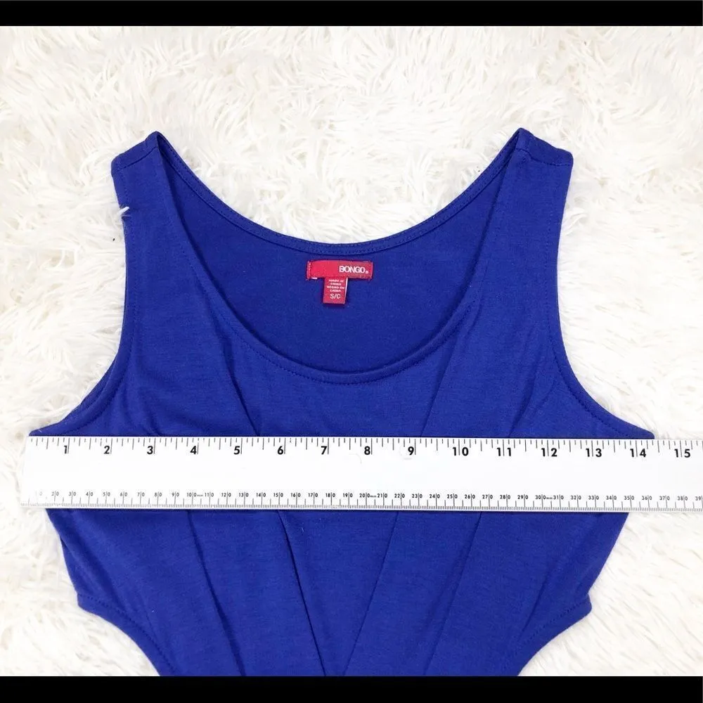 Bongo Bright Blue Cutout Bodycon Dress Small - Image 4