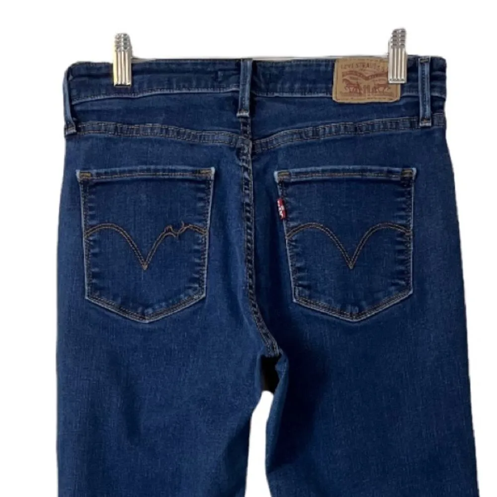 Levi’s Women's 9" Mid Rise Skinny Dark Wash Ankle Stretch Jeans Size 8 - Image 5