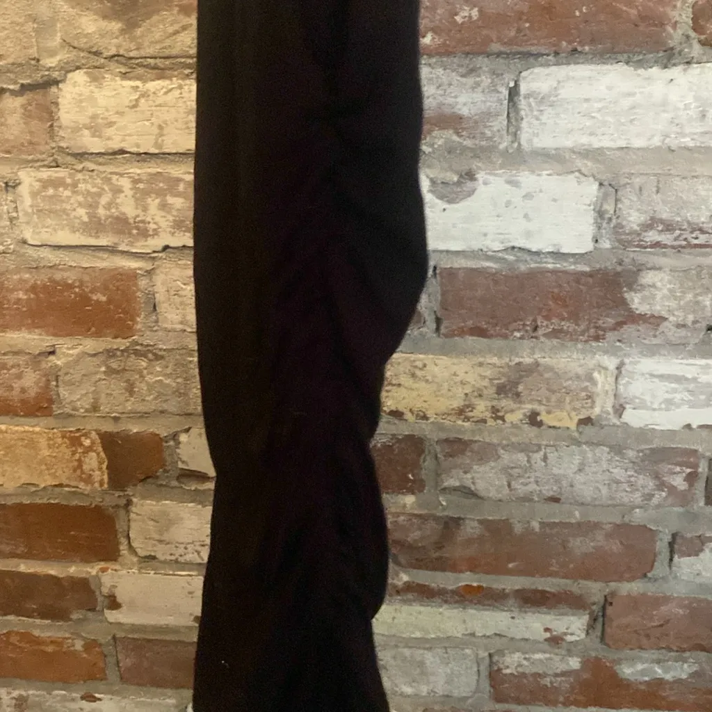 MiiVoo Black Ribbed Scrunch Side Scoop Neck Sleeveless Dress Size S - Image 3