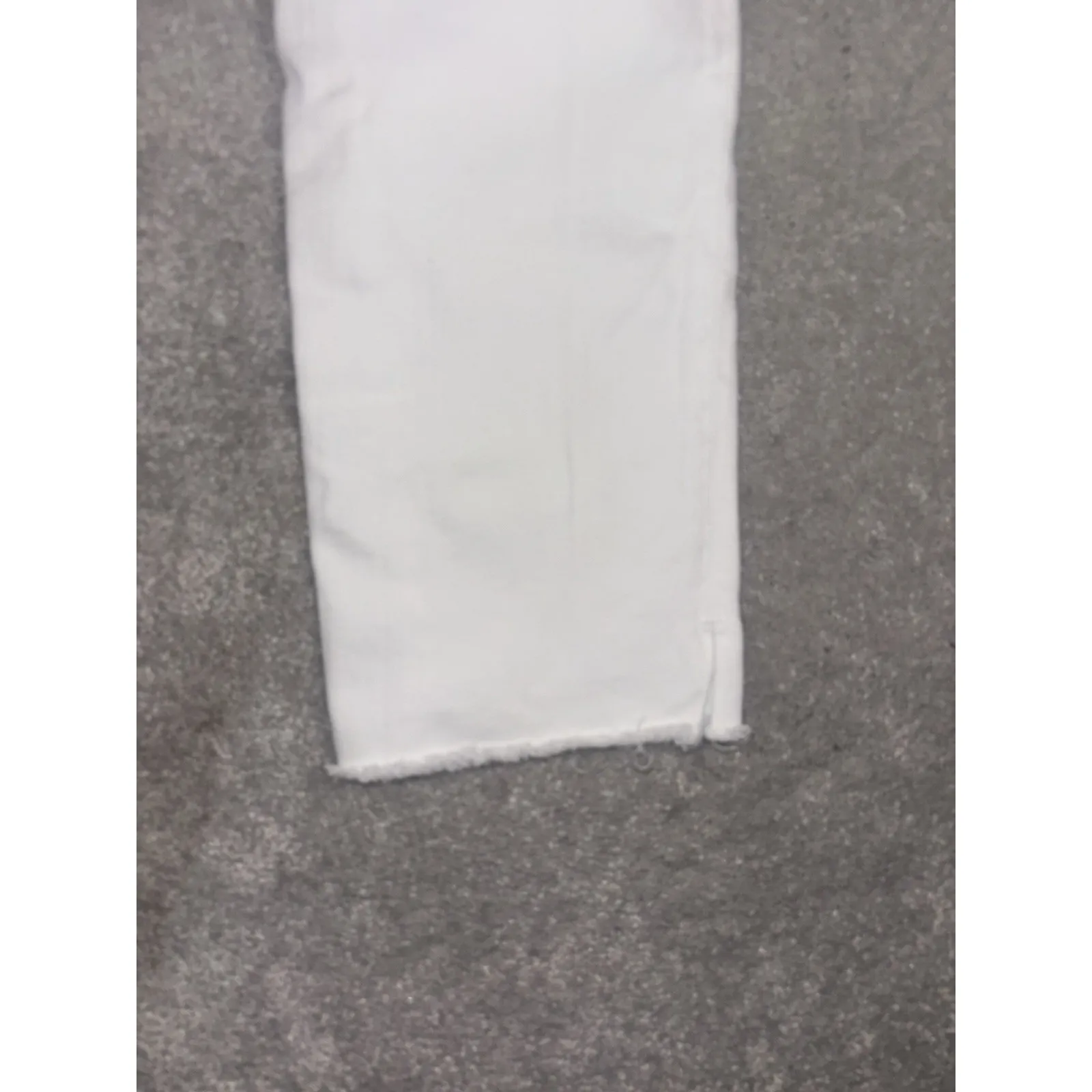 AG ADRIANO GOLDSCHMIED Size 24 The Isabelle High Rise Straight Crop‎ Denim White - Image 6