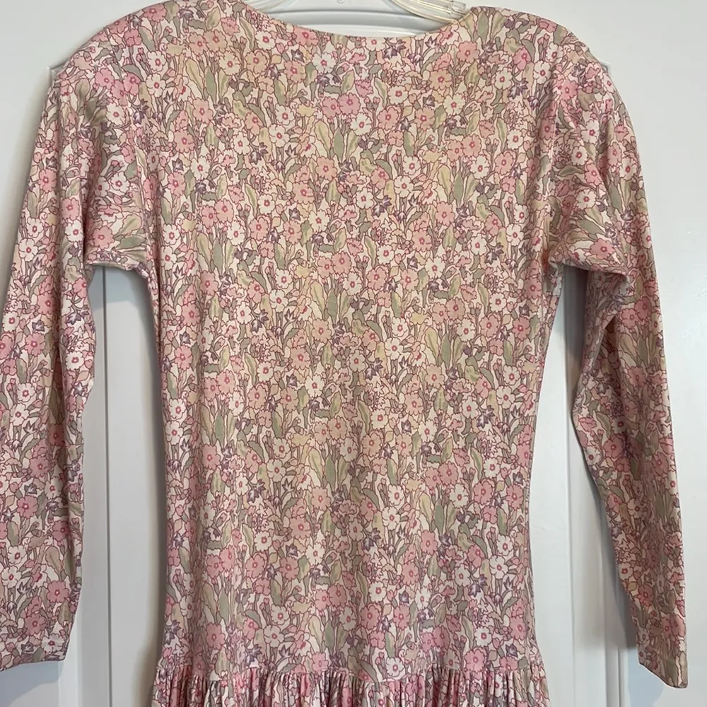Vintage Adrienne Vittadini Floral Cottogecore Dress Shoulder Pads Sz S - Image 6