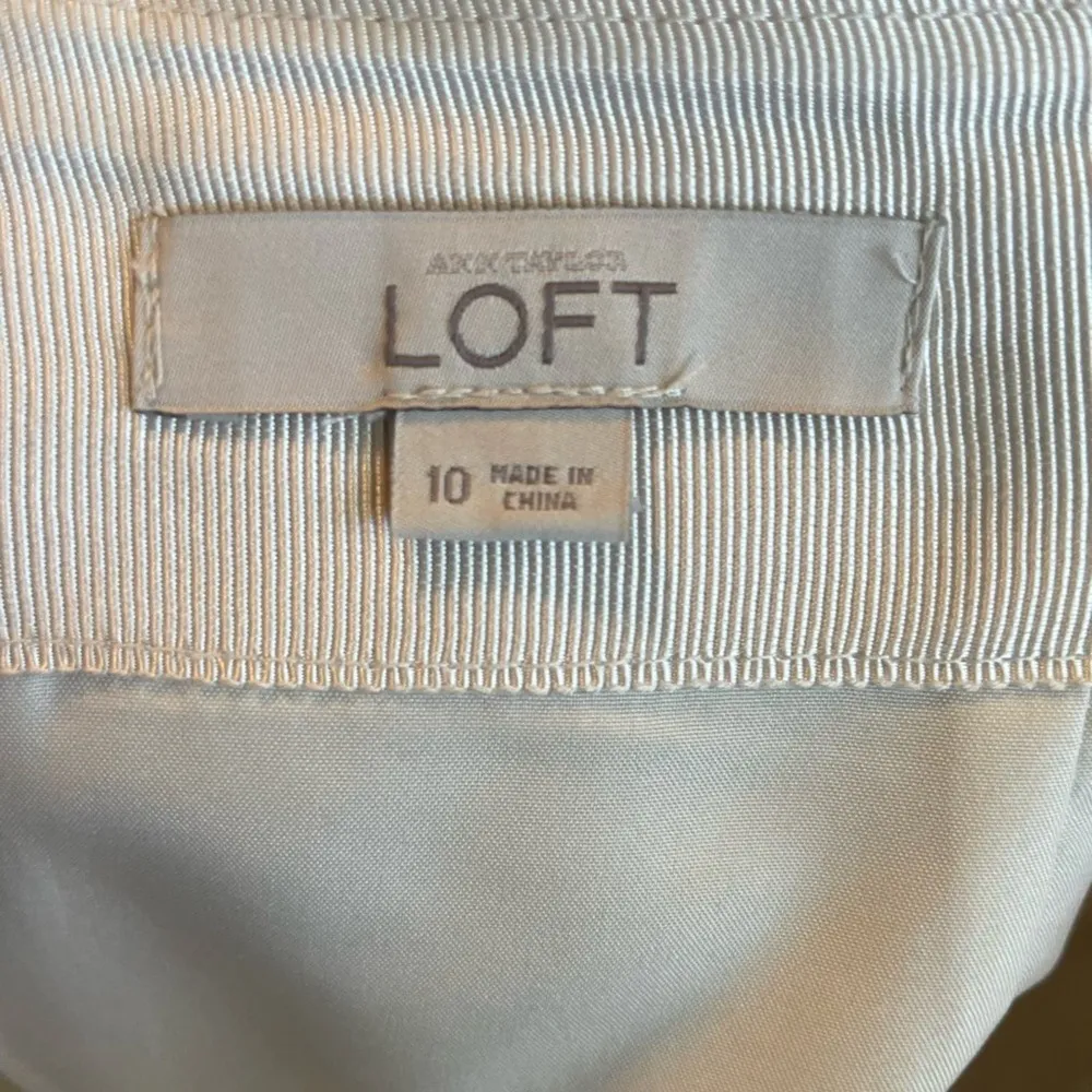 Ann Taylor LOFT cream fringe pencil skirt - Image 3