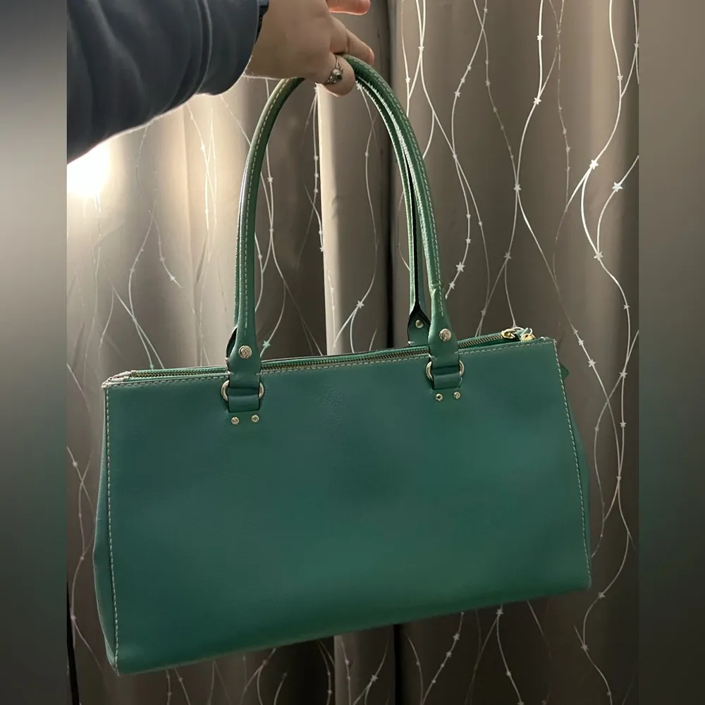 Kate Spade Blue Green with pink lining 3 compartment shoulder bag - Image 7