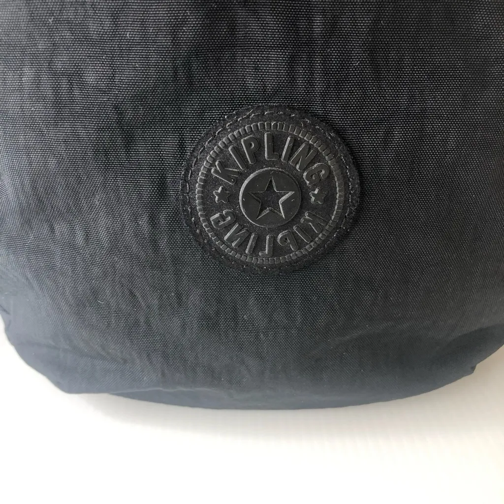 Kipling Black Seoul Small Tablet Backpack Nylon Silver Zipper Preppy Classic - Image 13