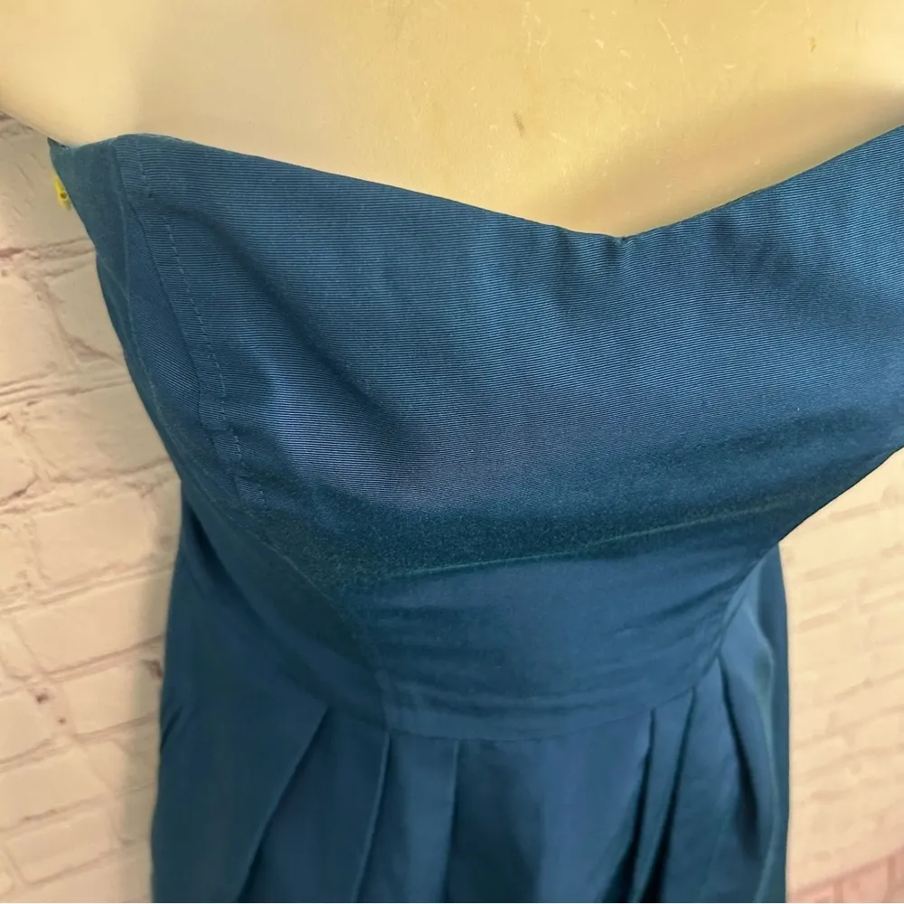 Shoshanna NEW strapless lined flared deep blue mini formal dress evening size 8 - Image 7