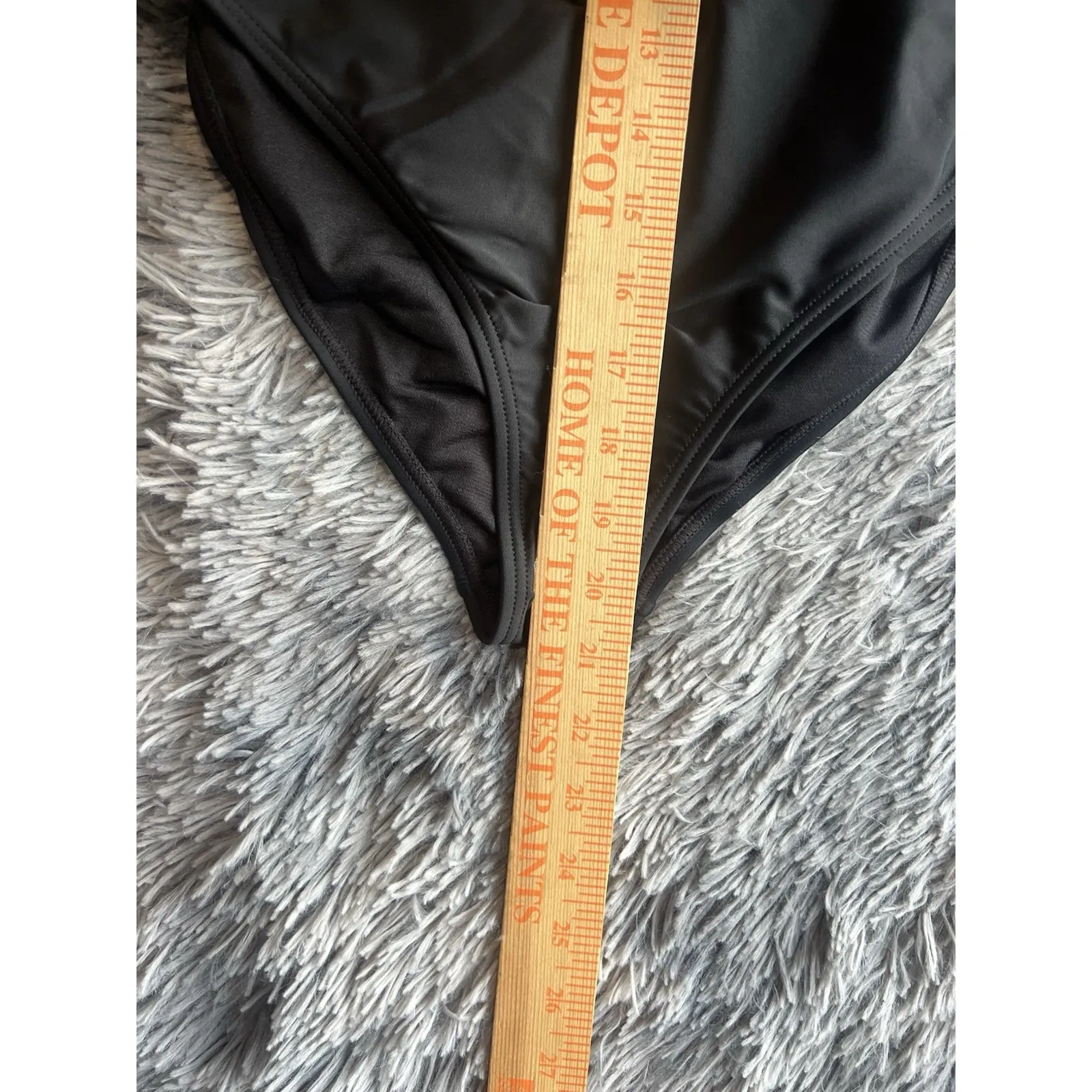 California Sunshine Womens Black Drawstring 1Pc Swimsuit Size Large Ring Sides . - Image 7