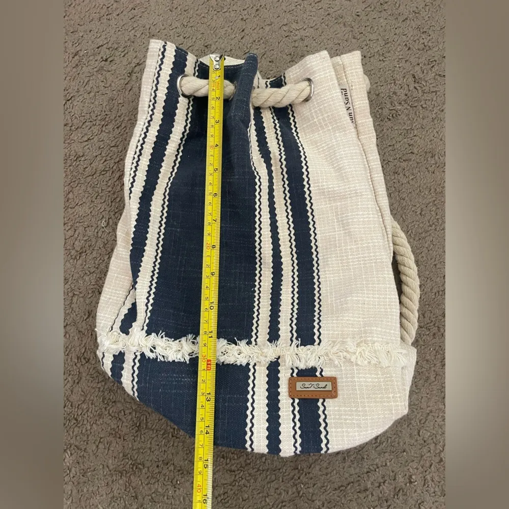 Sun N Sand Towel Beach Backpack Bag Blue - Image 9