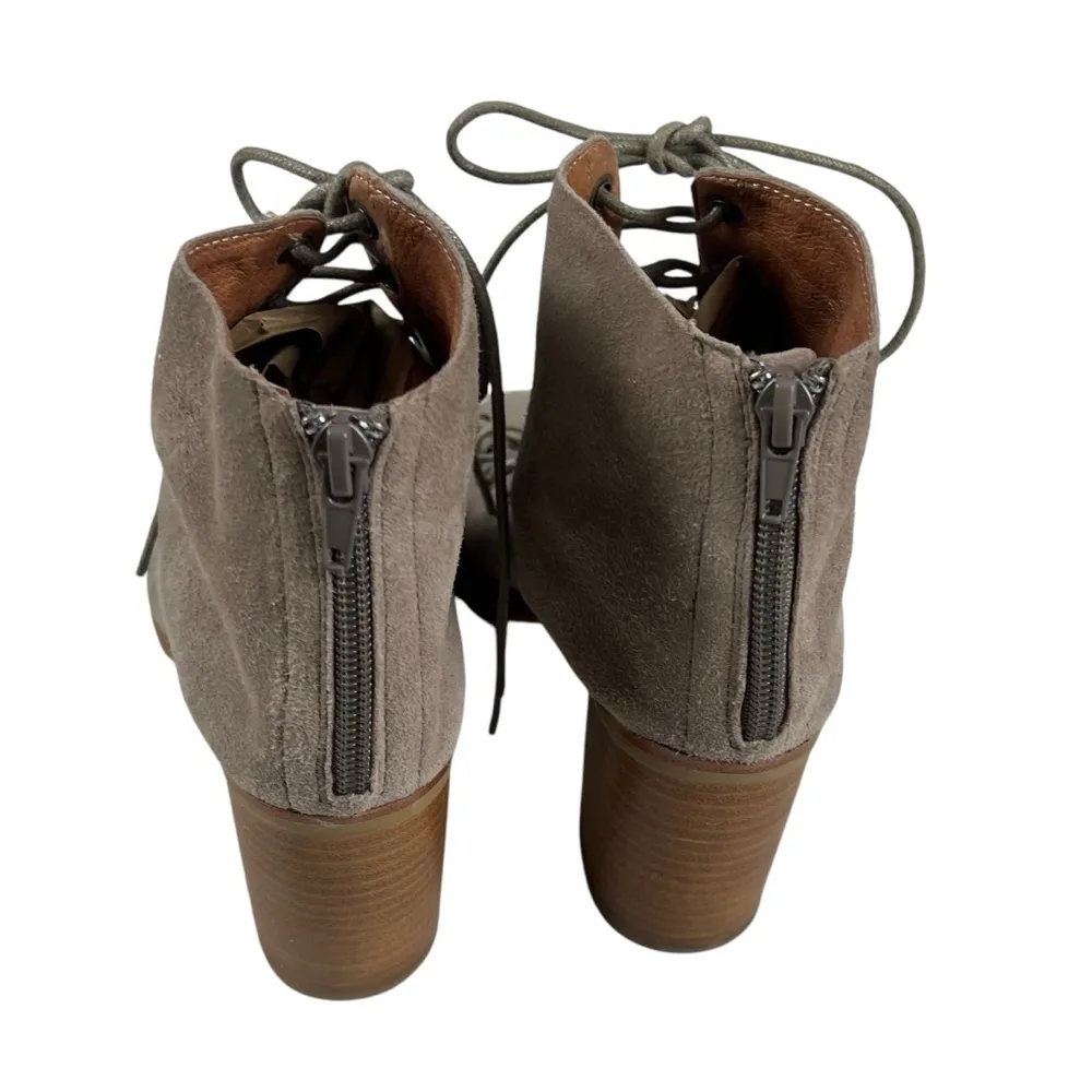 Jeffery Campbell Cors Lace Up Suede Heeled Booties - Image 4