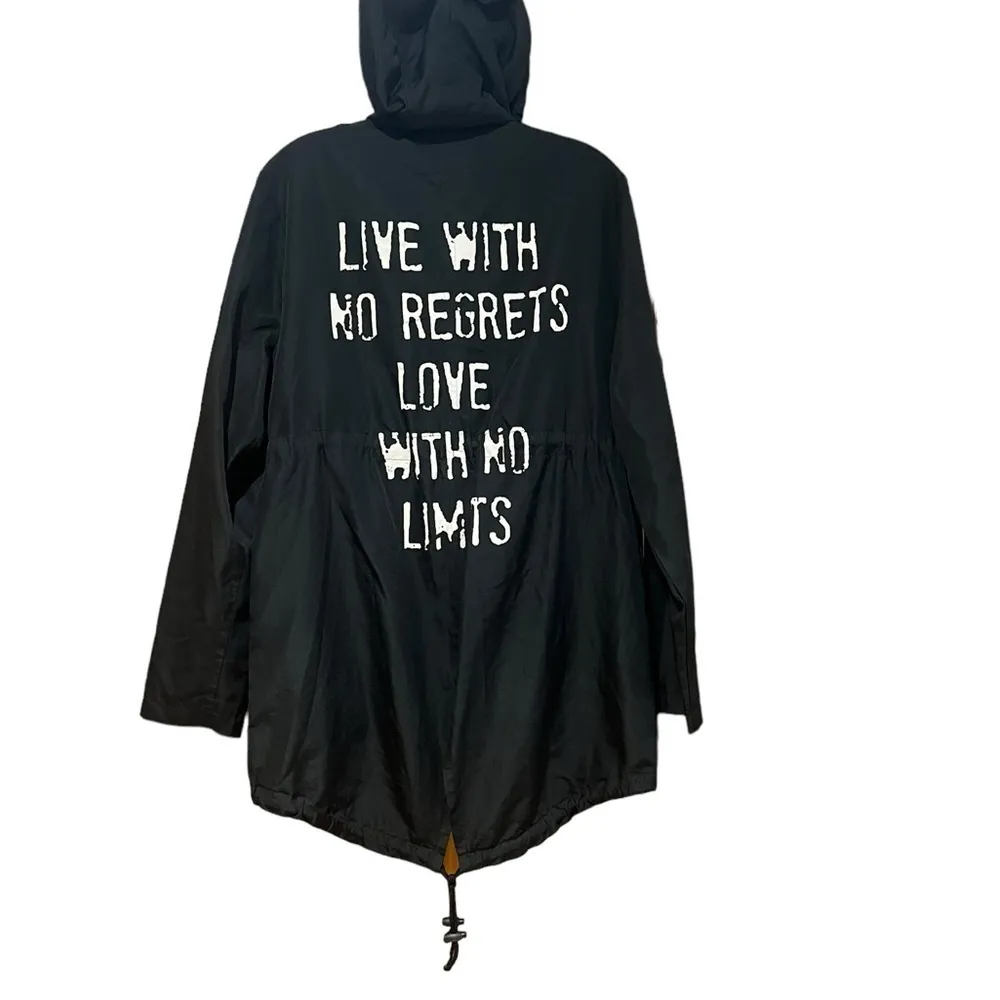 Primark Black Lightweight Hooded Parka Jacket Women's Medium - Image 6