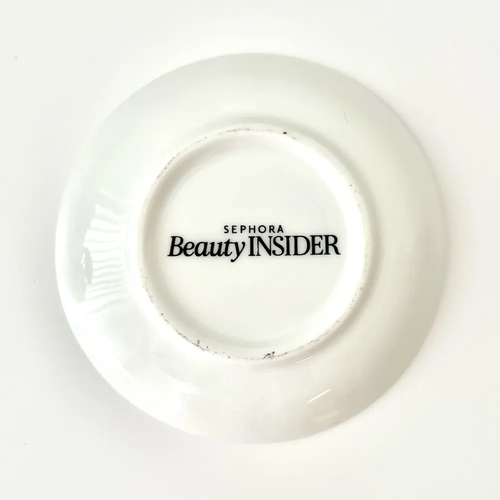 Sephora  But First Beauty Black White Polka Dot Ceramic Jewelry Trinket Dish Tray - Image 2