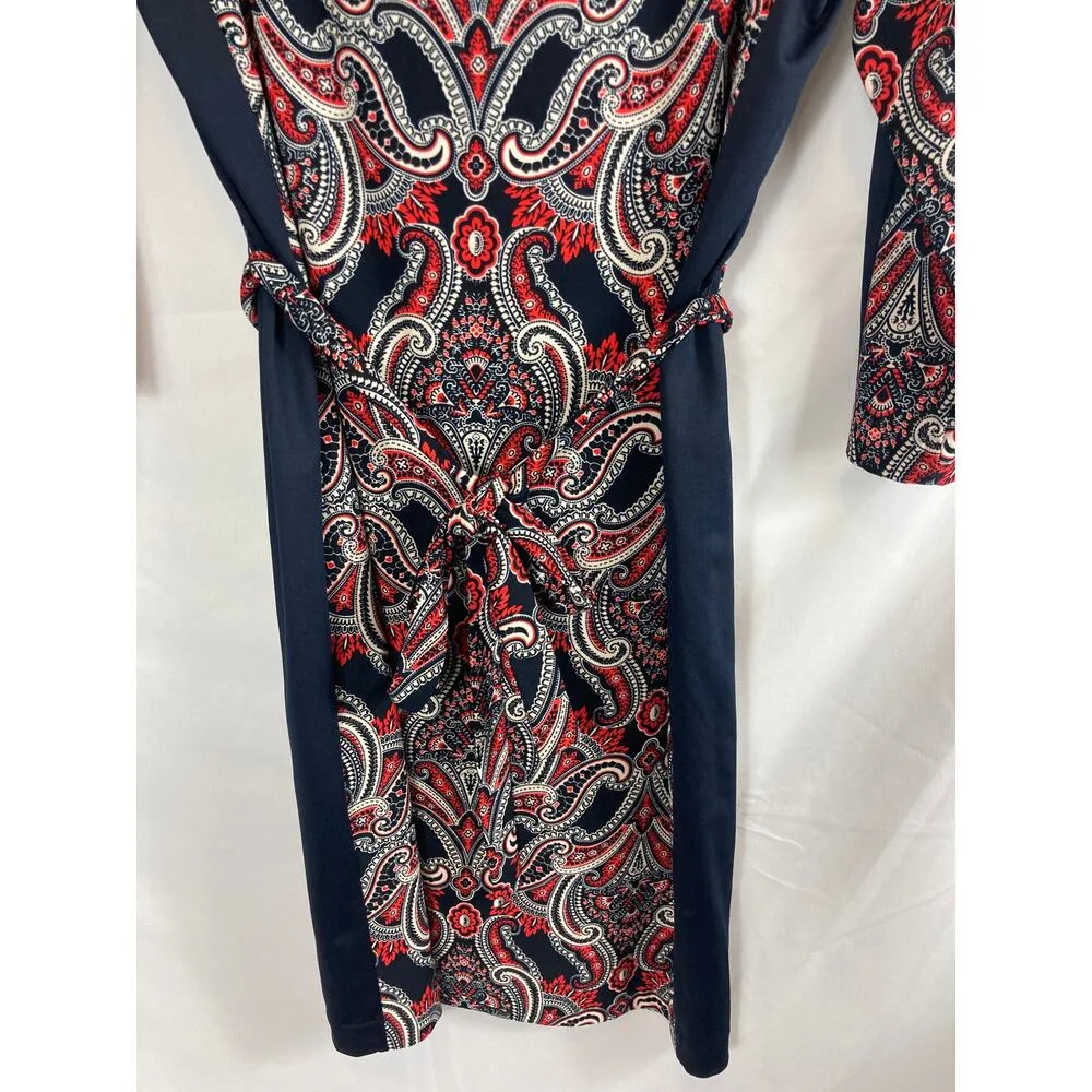 Ann Taylor Paisley Printed Belted Dress Size small - Image 2