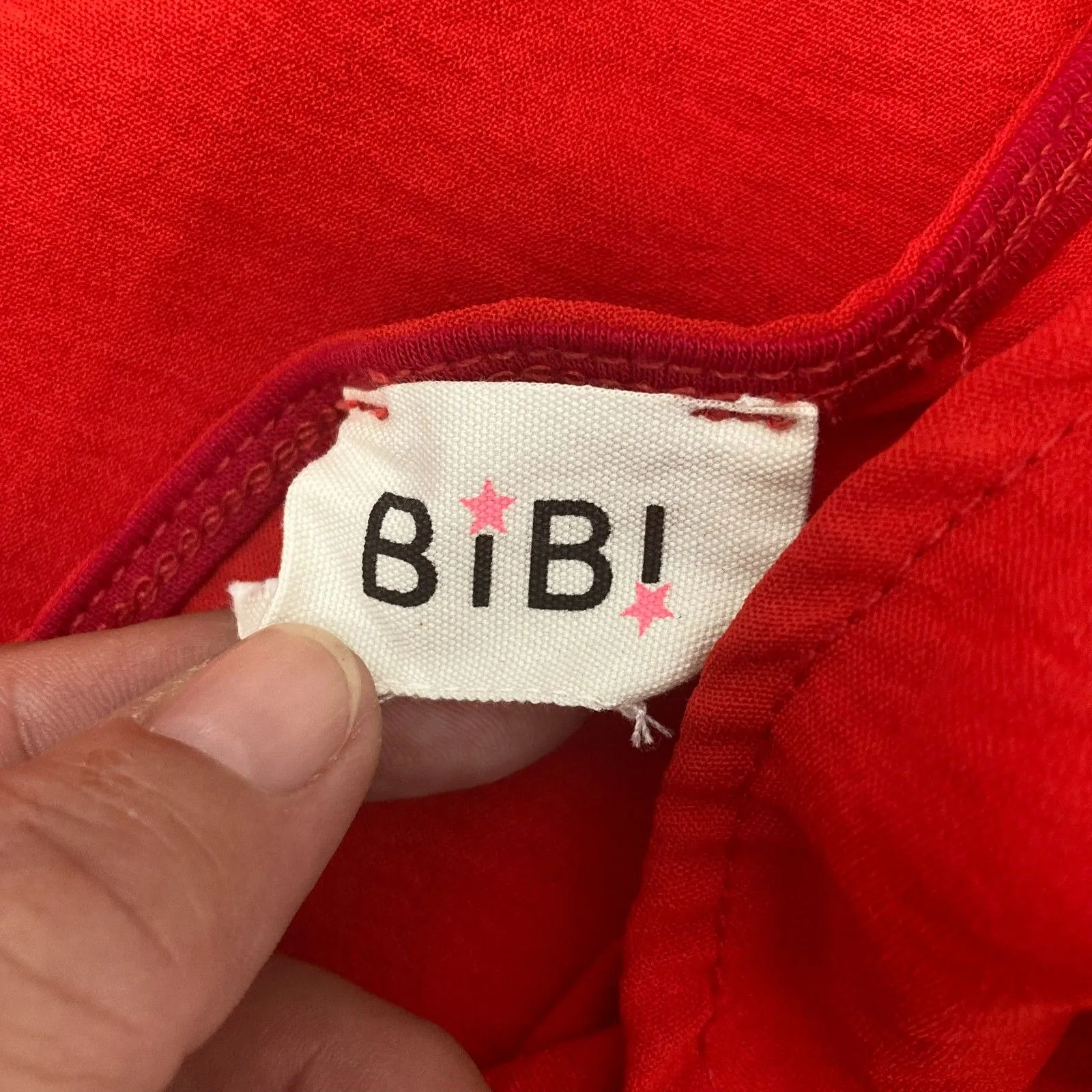 BiBi Tie Shoulder Wrap Top Red M/L Casual Chic Size L - Image 13