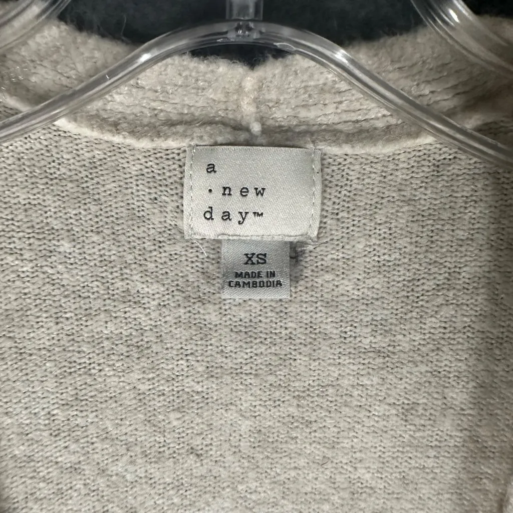 A New Day Sweater Womens XS Bold Colorblock Long Sleeve Duster Cardigan V-Neck - Image 5