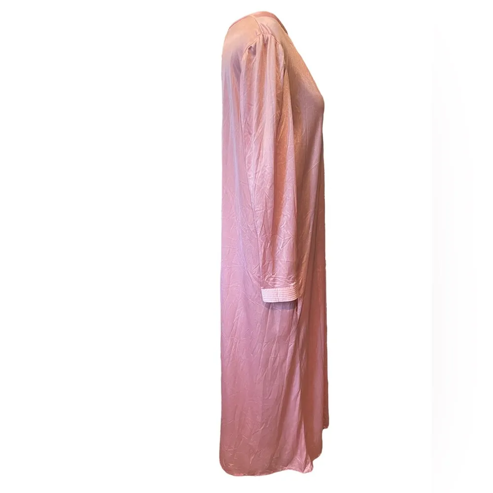 Diane Von Furstenberg Vintage 60s Pink Luxury Lingerie Intimates Sleepwear Dress - Image 4