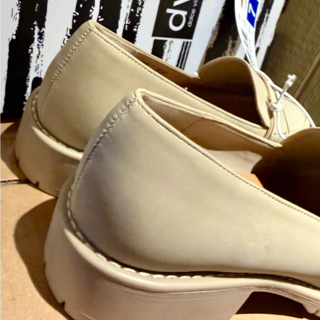 DV Dolce Vita Lug Loafers “Crisp” | Dune Beige | Women’s Size 7 | New in Box - Image 3