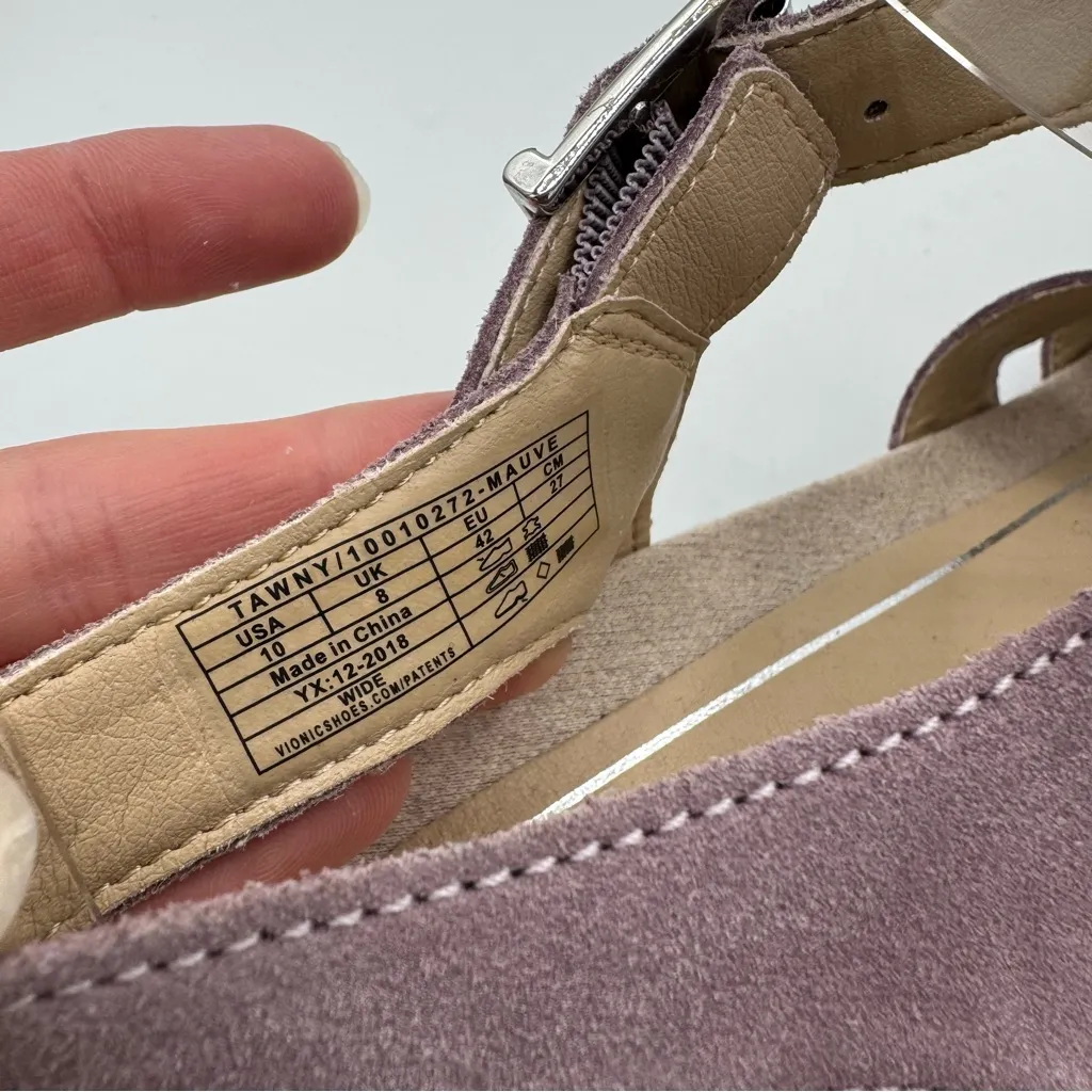Vionic Tawny comfort sandals strappy chunky wedges mauve purple casual womens 10 - Image 5