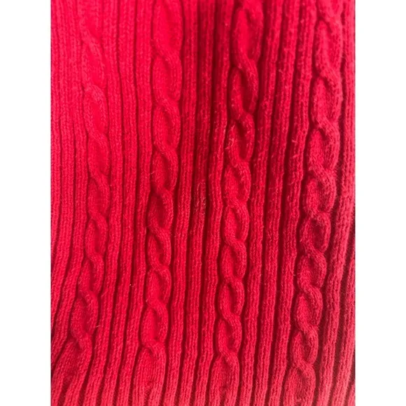 Karen Scott Women Medium Red Knit Sweater Academia Casual Eclectic Grandpa‎ - Image 4