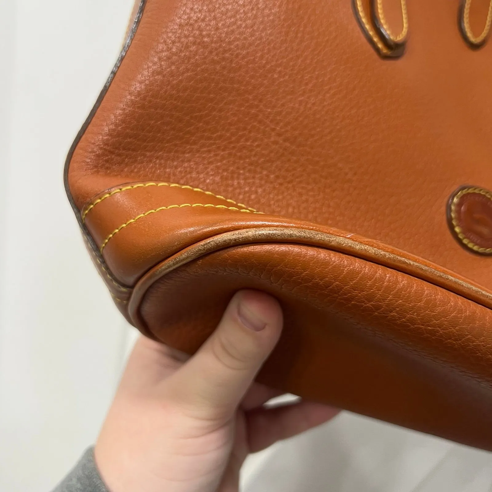 Dooney Bourke Bucket Bag Leather Shoulder Purse Brown Vintage - Image 11
