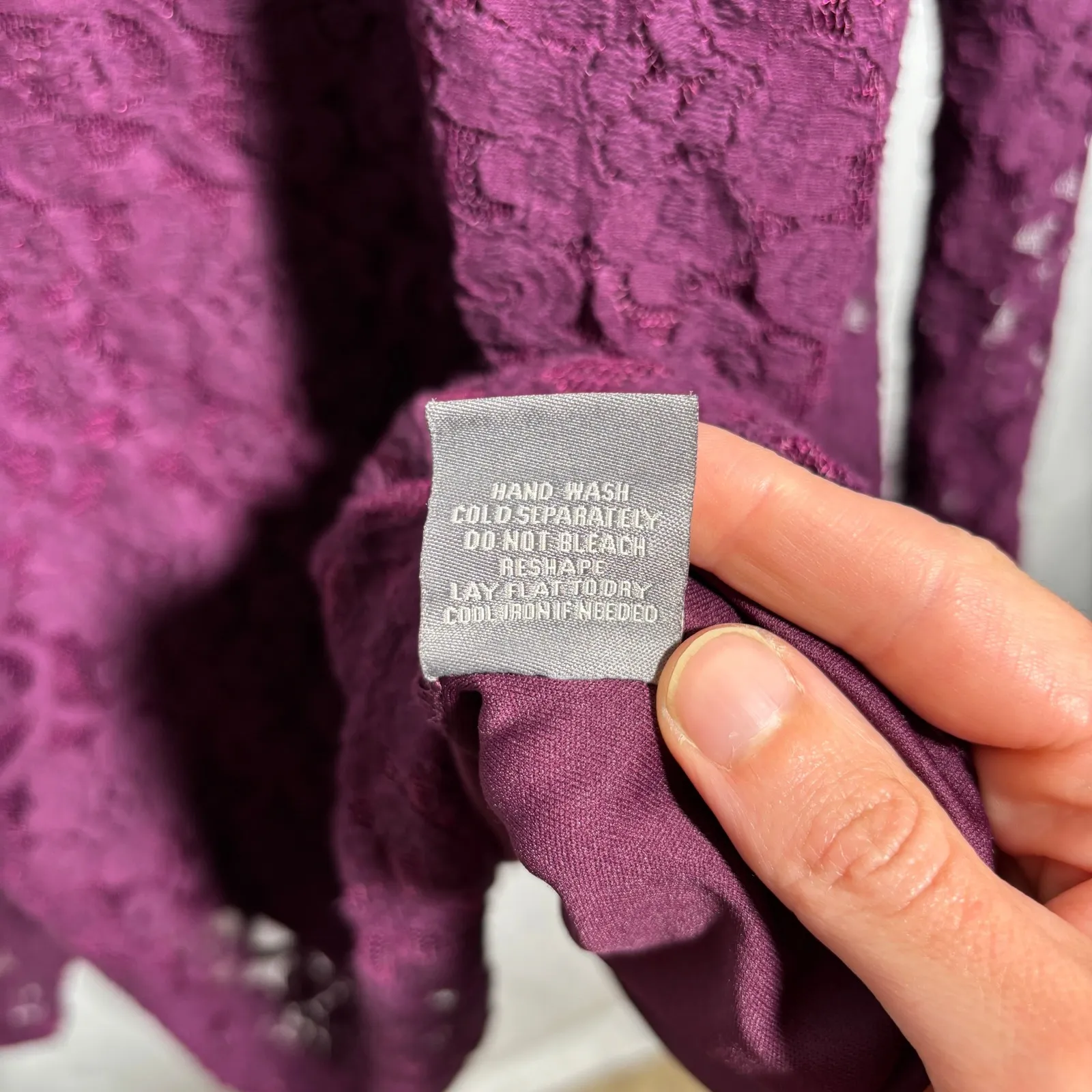 Purple Lace Long Sleeve Lined Tunic Top Plus Size 2X Blouse Boho‎ Fairy Romantic - Image 7