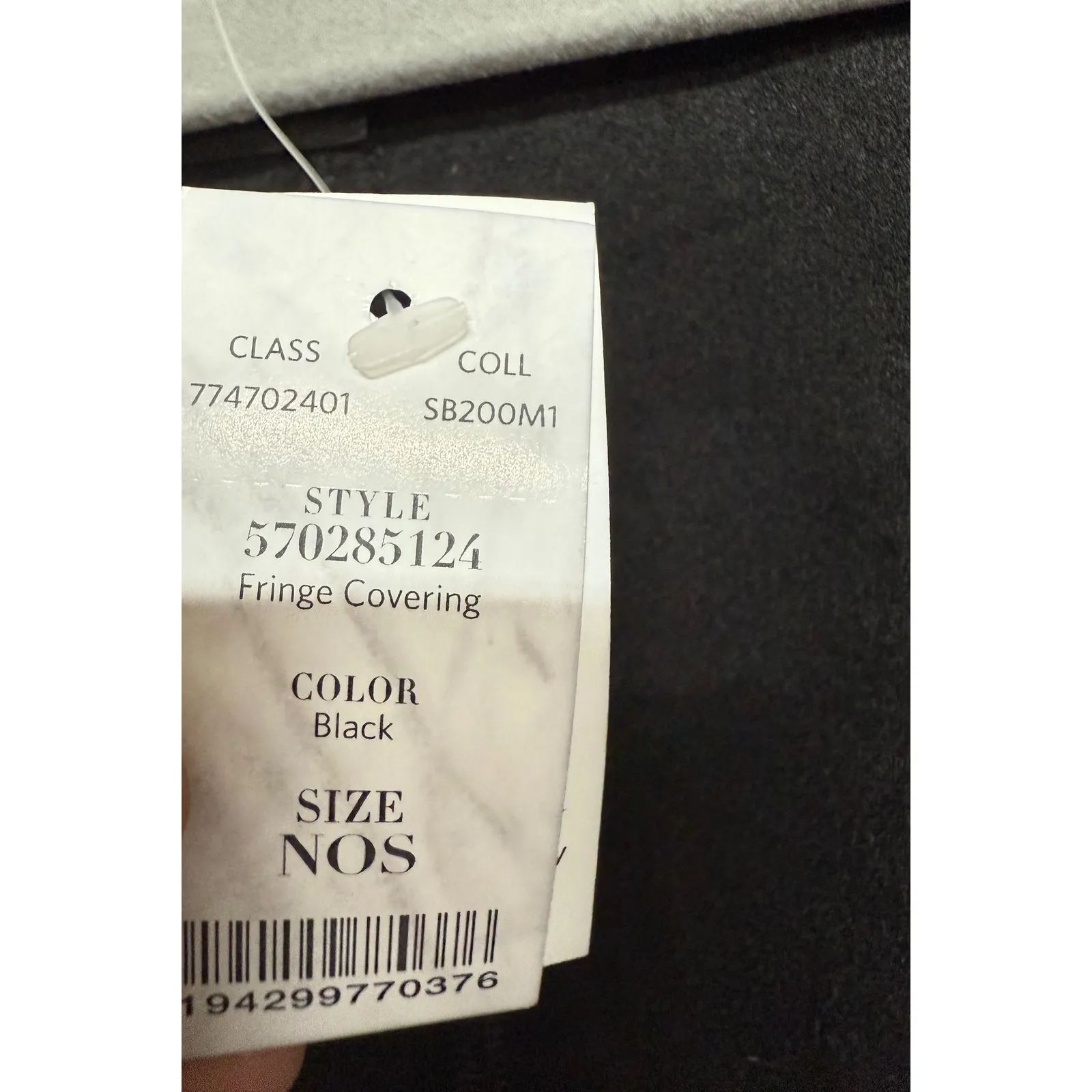 White House Black Market Faux Suede Solid Black Fringe NWT One Size Poncho - Image 5