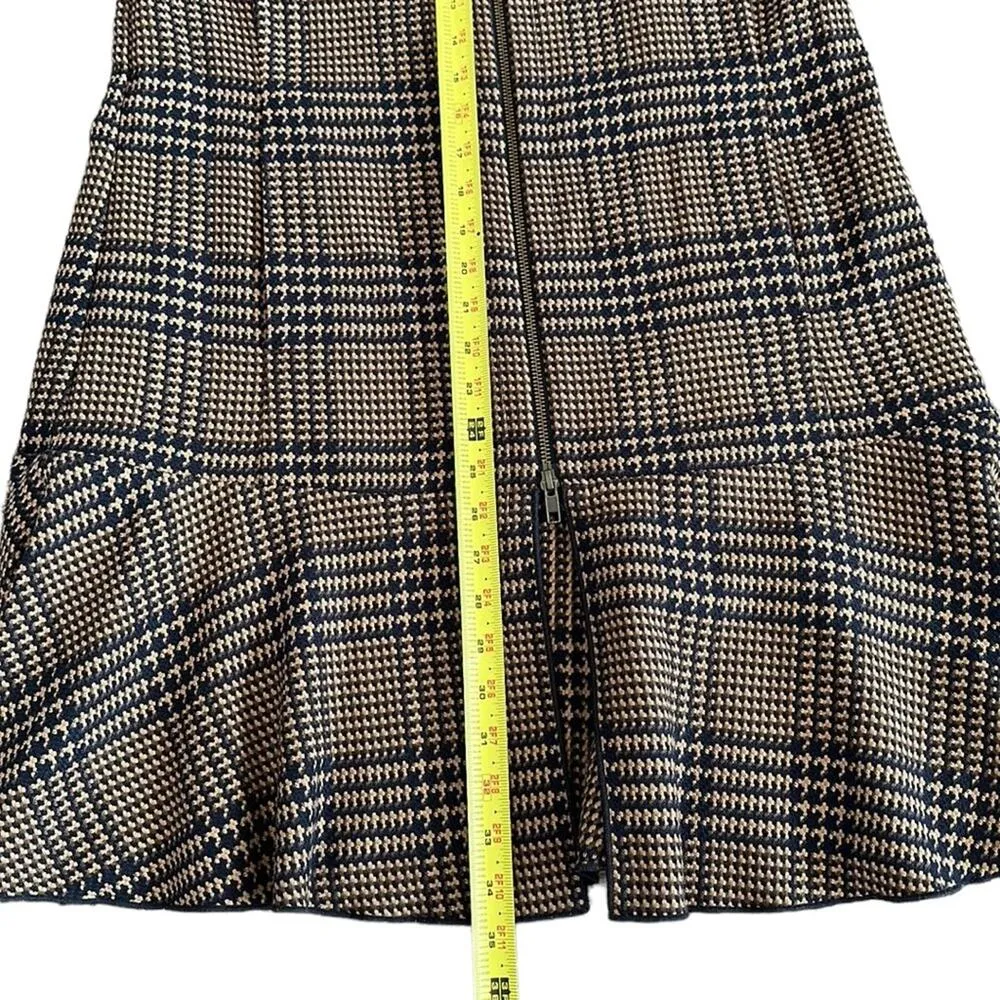 Cabi 3902 Flounce Hem Plaid Longline Full-Zip Jacket 2 Way Zipper Women’s Size S - Image 14