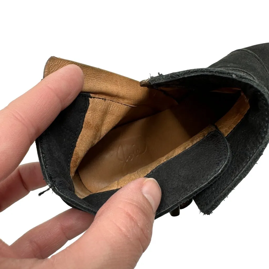 Joie Gypsy Ankle Boot Size 36 US 6 Black Suede Leather Bootie Low Heel - Image 10