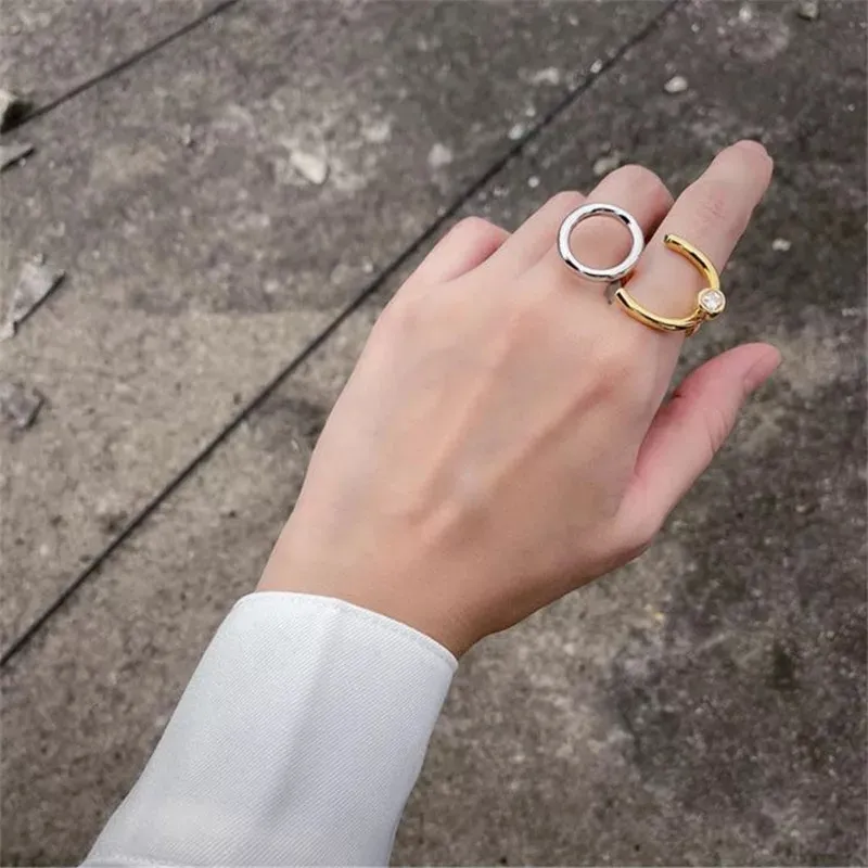 Boutique Korean Vintage Geometric Twisted Open Ring - Image 9