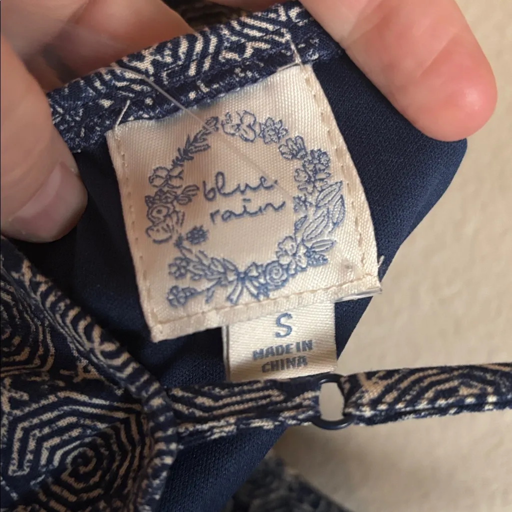 Blue Rain Tribal Print Sundress Size Small - Image 5