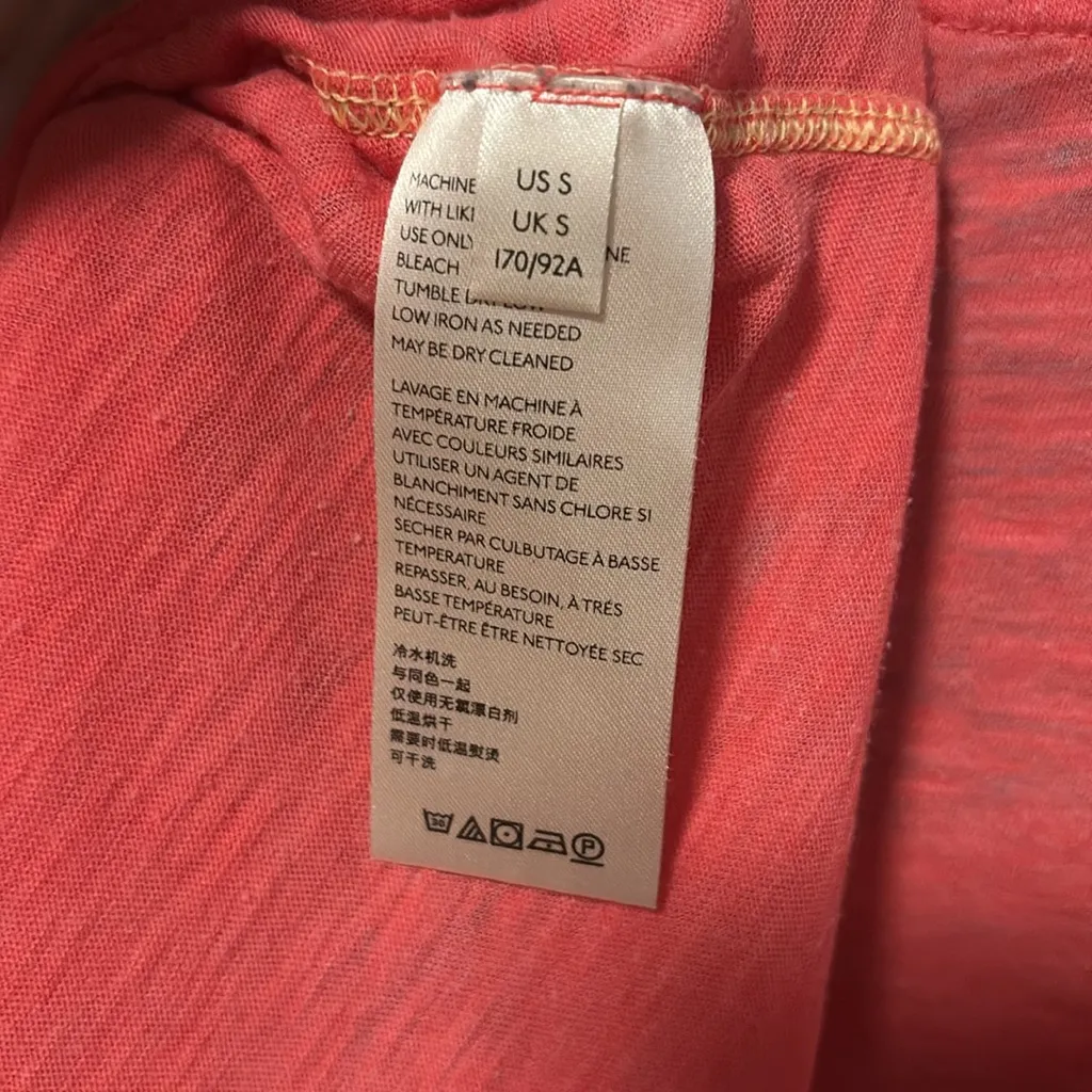 We the Free Cap sleeve top Coral Burnout oversized top  - flaw -Free people - Image 5