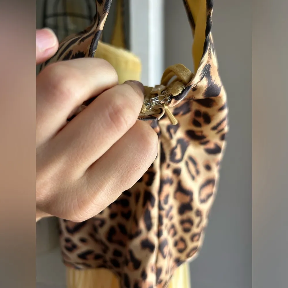 Cache leopard and yellow silk mini dress - Image 8