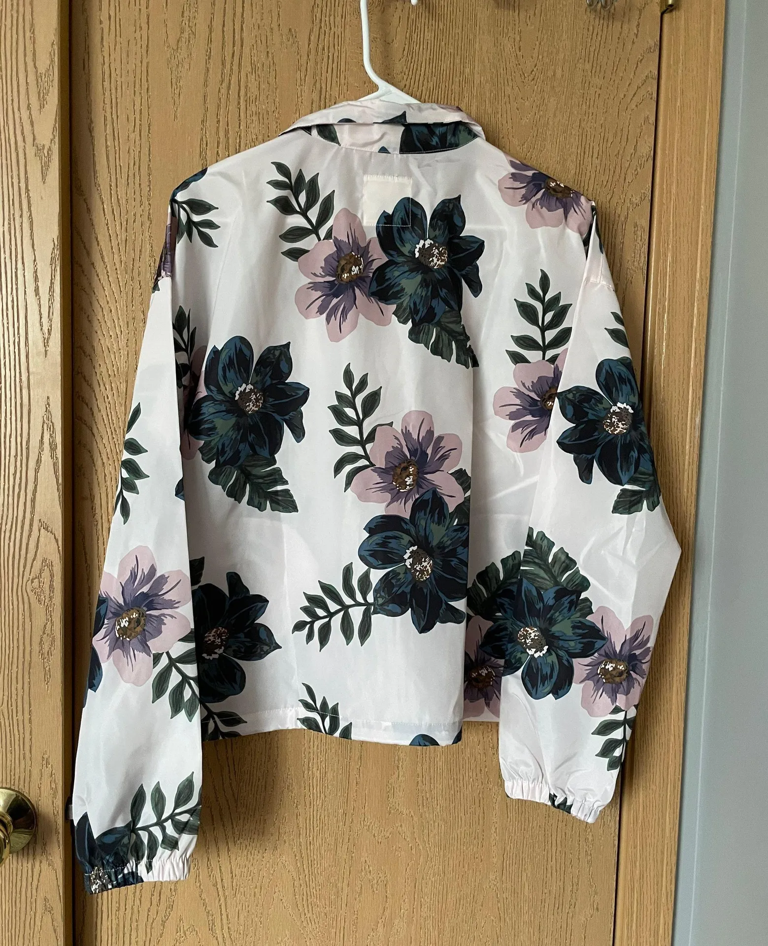 Thread and Supply Light Pink Floral Windbreaker - Image 3