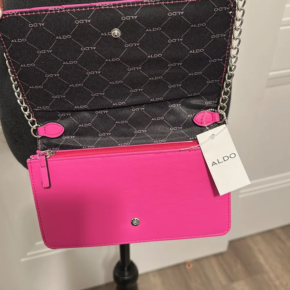 ALDO Pink Quilted Chain Shoulder Bag - Image 3