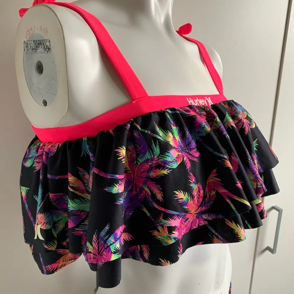 Hurley XL two piece ruffle top bikini swimsuit - Image 3