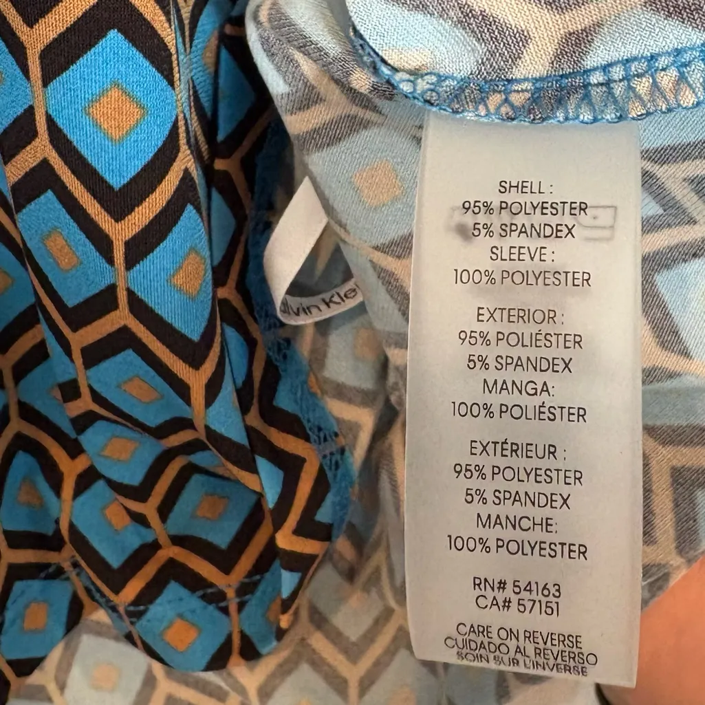 Calvin Klein Blue Blouse Size‎ Large - Image 6