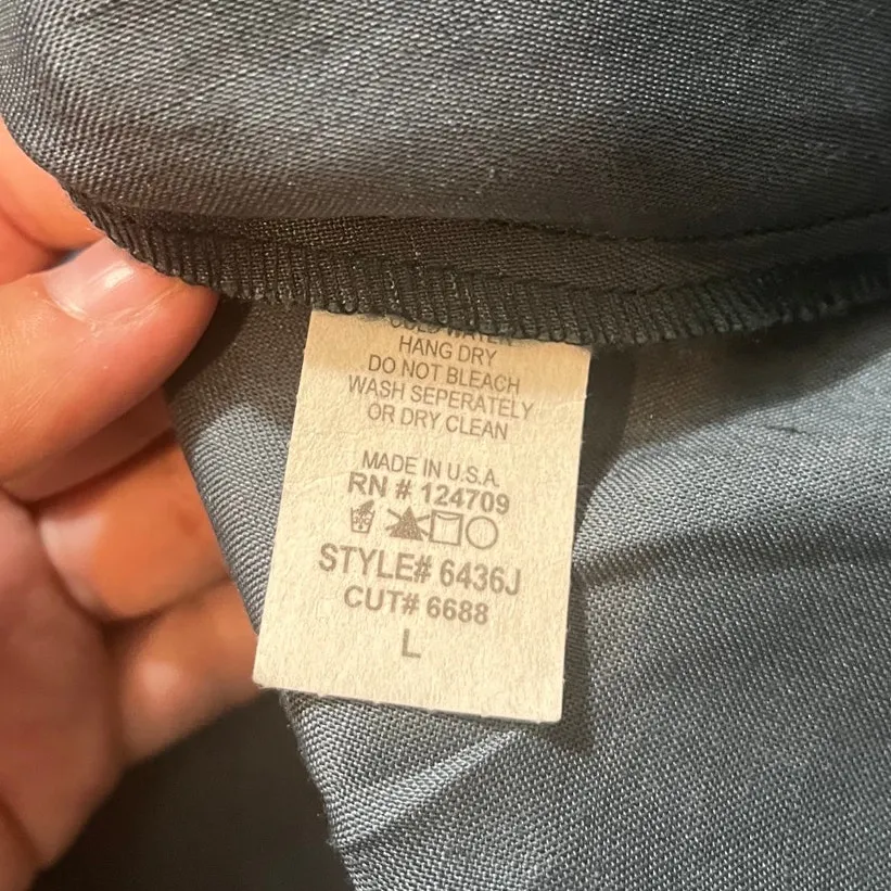 IC by Connie K Jacket Large Blue Linen button front boho back zip‎ lagenlook - Image 11