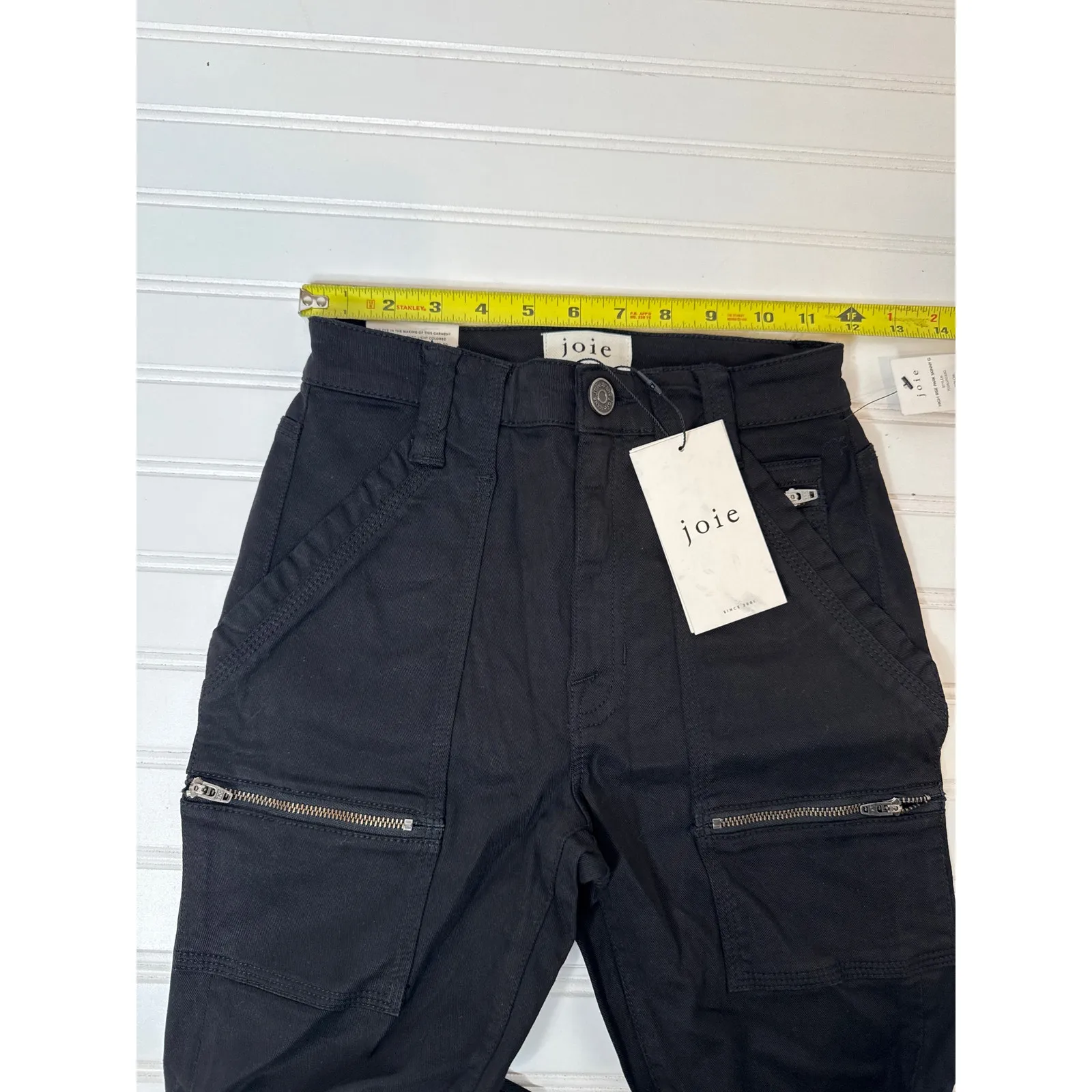 NWT Joie High Rise Park Skinny Jeans Black Stretch Cropped Womens Size 24 - Image 5