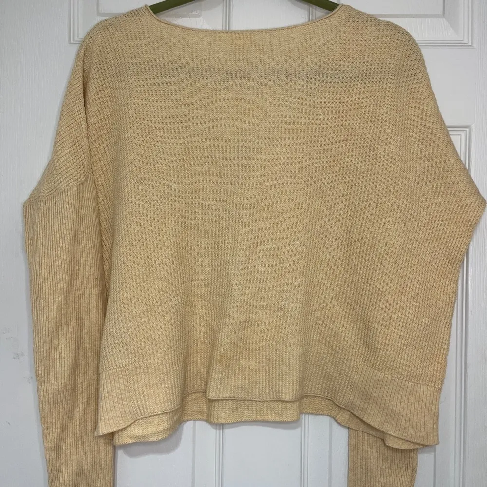 Eileen Fisher Rolled hem Boxy Cut Waffle Knit Long Sleeve Sz S - Image 8