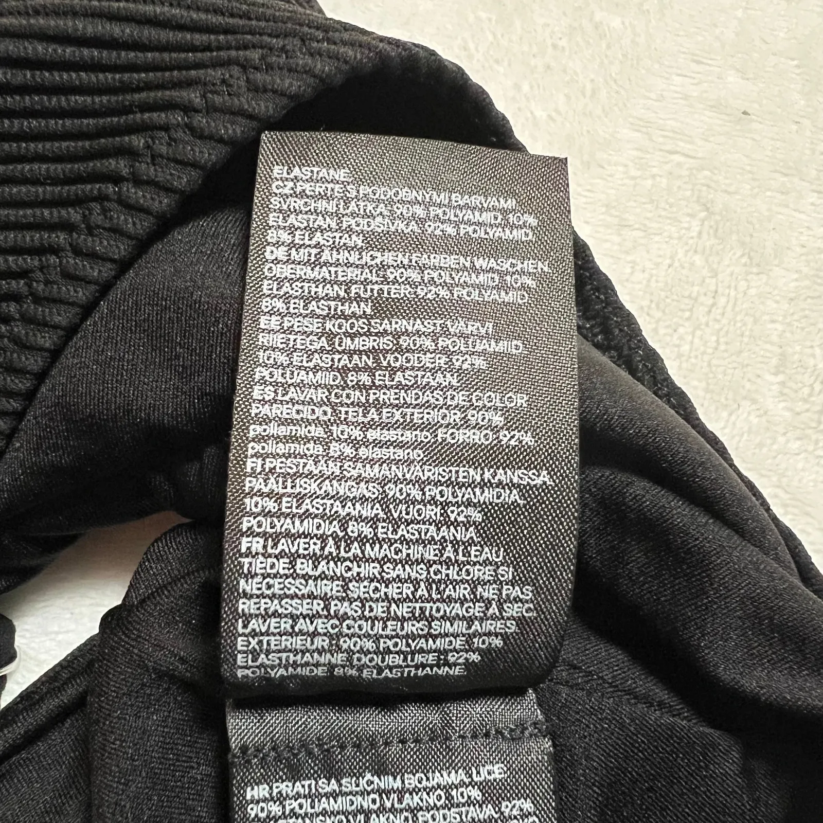 H&M Low V-Neck Ribbed One Piece Bathing Suit Size M Vacation Summer Minimalist - Image 7