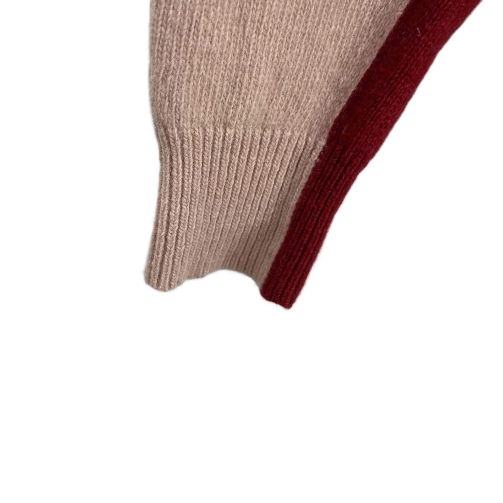 Sweaty Betty Sweater Jumper Pink Sleeve Stripe V-Neck Long Sleeve Wool Small‎ - Image 2