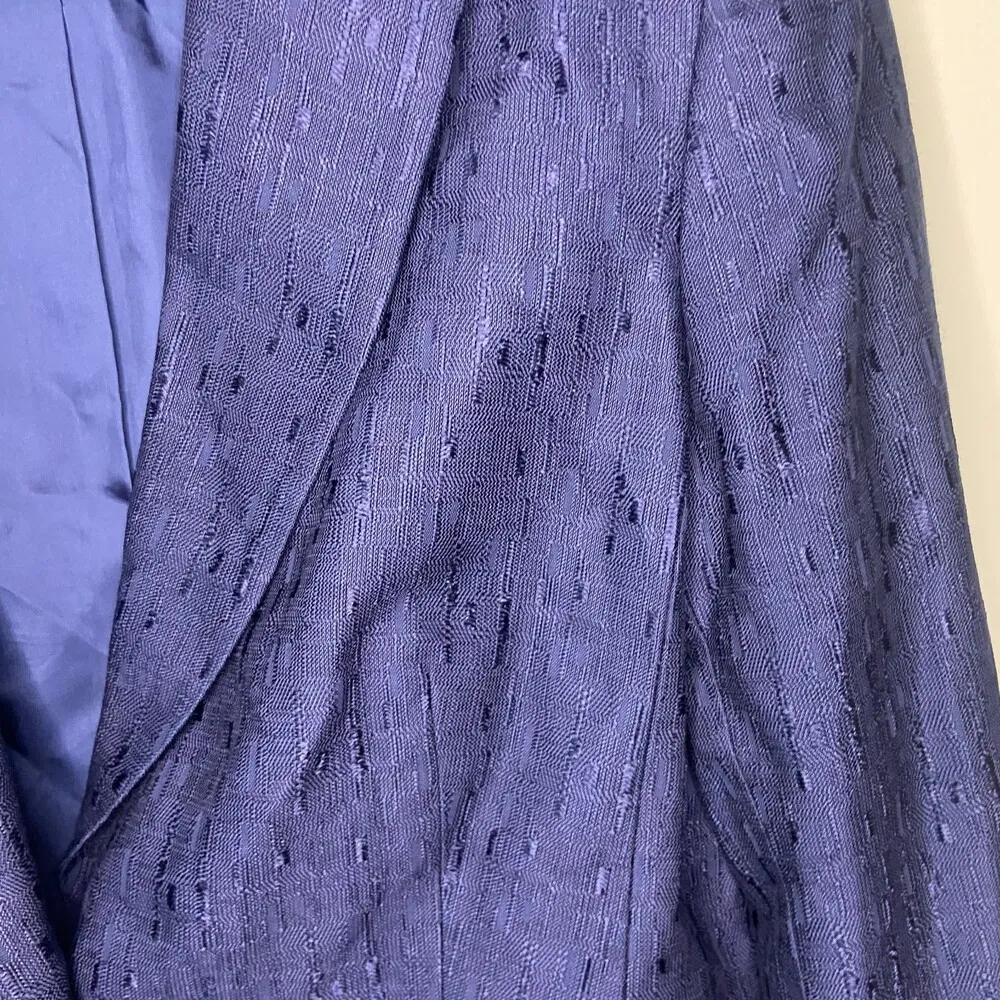 Lafayette 148 New York Blue Single Breast Blazer Sz 12 - Image 3