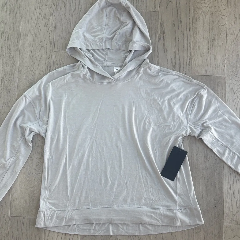 90 Degree by Reflex Gray Lightweight Hoodie Sweatshirt Medium New - Image 2