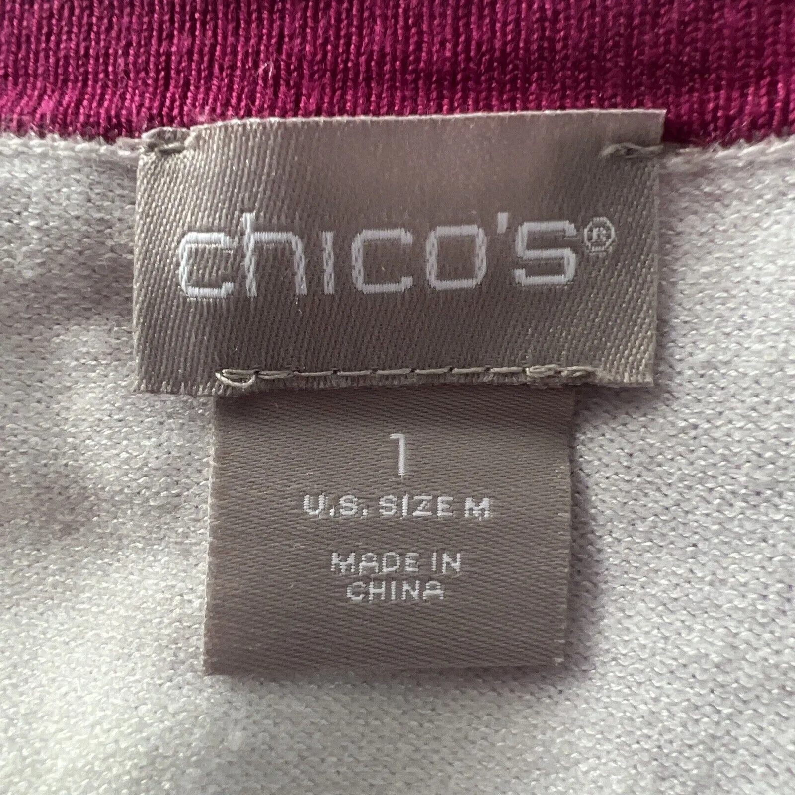 Chicos Women’s Warm Toned Paisley Bateau Neck Pullover Sweater White Purple Sz M - Image 7