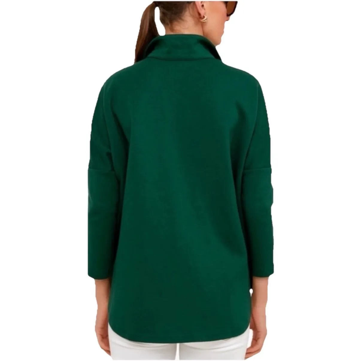 Tuckernuck Pomander Place Jaguar GreenEasy Polo Swing Sweatshirt Size M / L Green Size M - Image 4