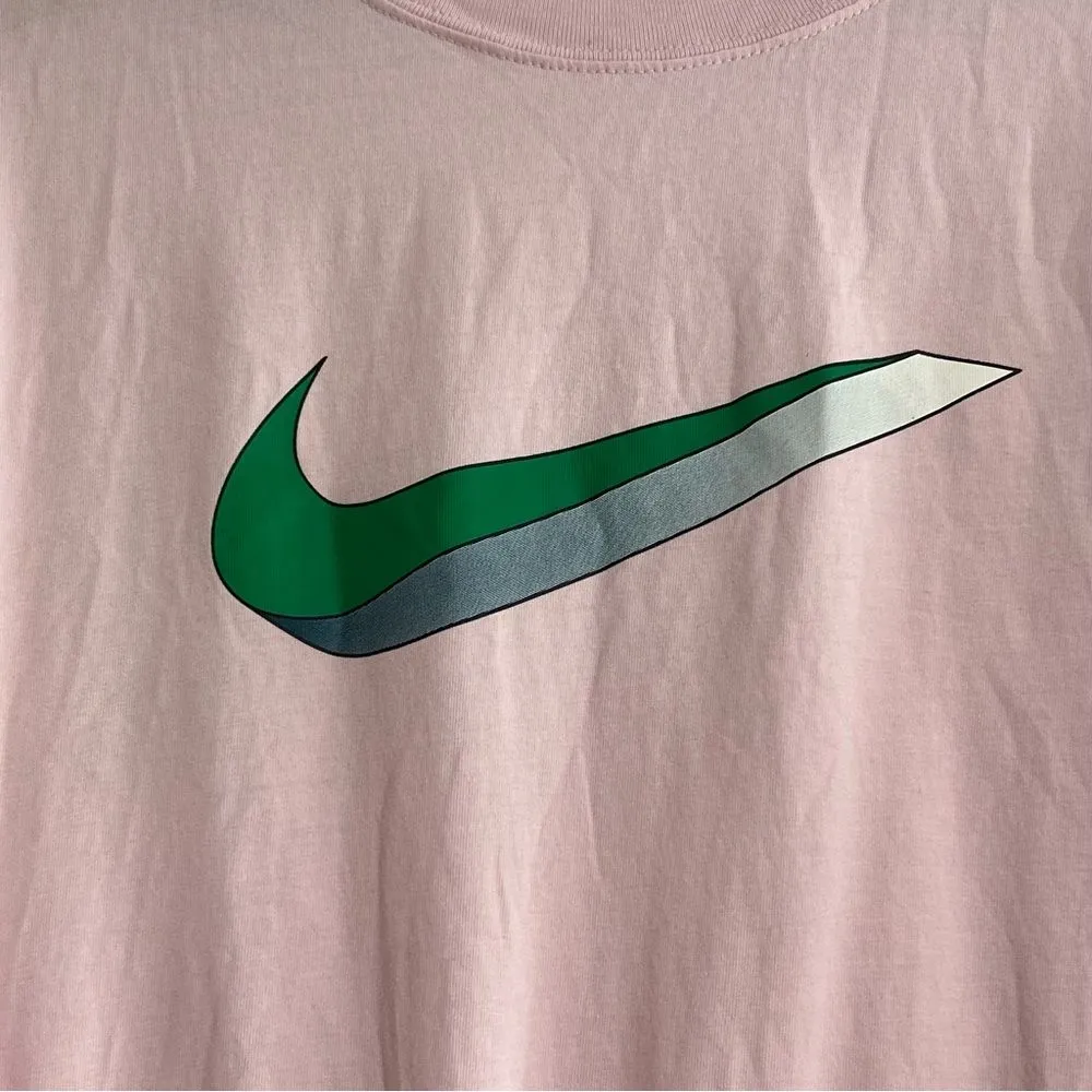 Nike Sportswear Icon Clash Tunic T-Shirt Dress in Pink Plus Size 2x - Image 3