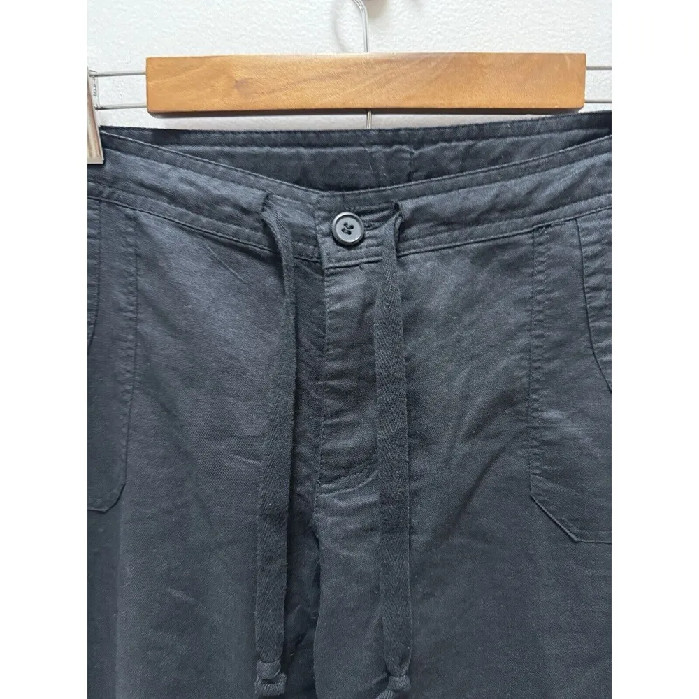 Derek Heart Linen Blend Cargo Cropped Jogger Size Large - Image 2