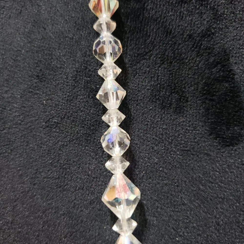 Women's Classic Round Beaded Crystal Choker Stylish Necklace White - Image 5