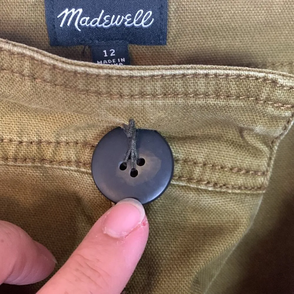 Madewell women's size 12 crop wide leg pants copper khaki business casual - Image 7