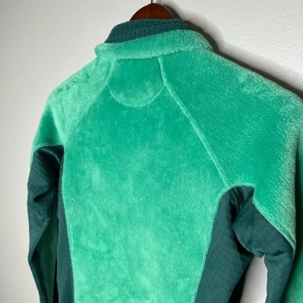 Patagonia Full Zip Soft Fleece Pullover Womens small Green Polartec Thermal Pro - Image 3
