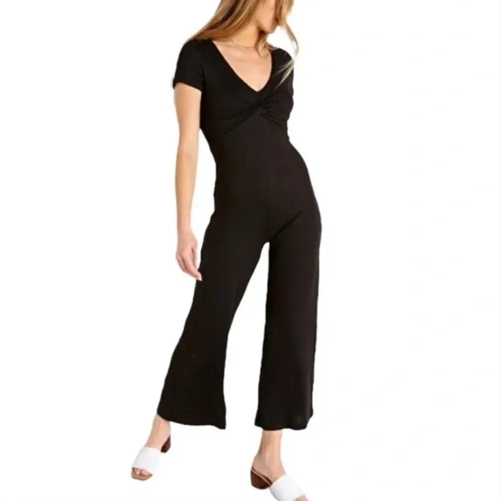L*Space Jasmine XS‎ Black Stretch Comfy Jumpsuit - Image 3